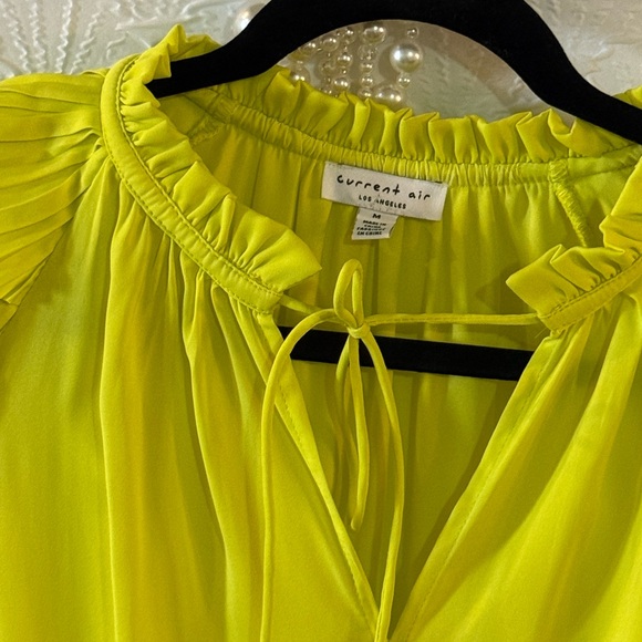 Current Air Neon Yellow Ruffled Mini Dress - Picture 3 of 5